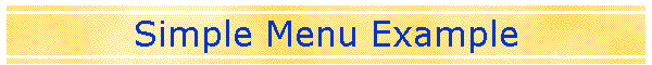 Simple Menu Example