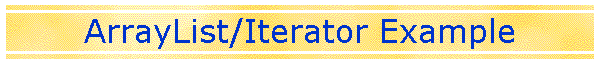 ArrayList/Iterator Example