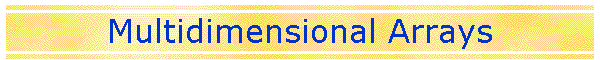 Multidimensional Arrays