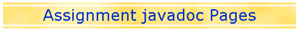 Assignment javadoc Pages