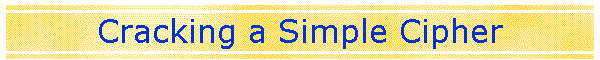 Cracking a Simple Cipher