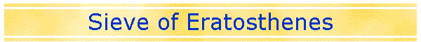 Sieve of Eratosthenes