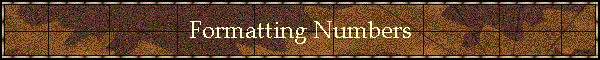 Formatting Numbers
