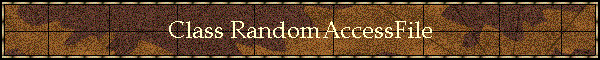 Class RandomAccessFile