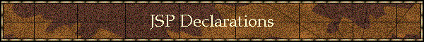 JSP Declarations