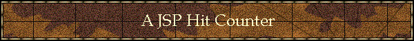 A JSP Hit Counter