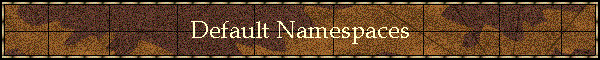 Default Namespaces