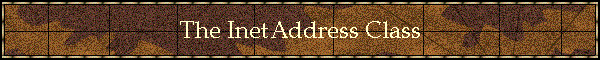 The InetAddress Class