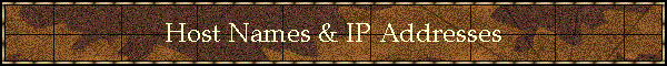 Host Names & IP Addresses