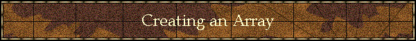 Creating an Array