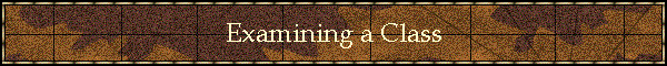 Examining a Class