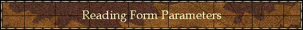 Reading Form Parameters