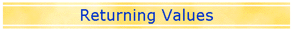Returning Values