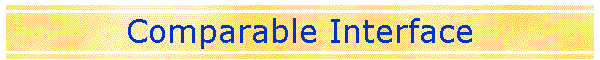 Comparable Interface