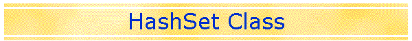 HashSet Class