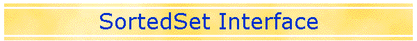 SortedSet Interface
