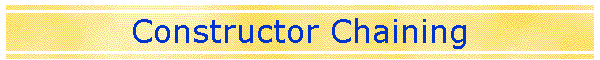 Constructor Chaining
