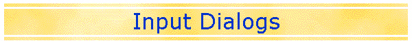 Input Dialogs