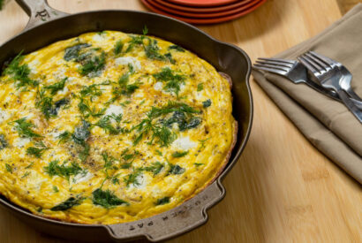 Thumbnail for Goat Cheese, Spinach, and Sweet Potato Frittata