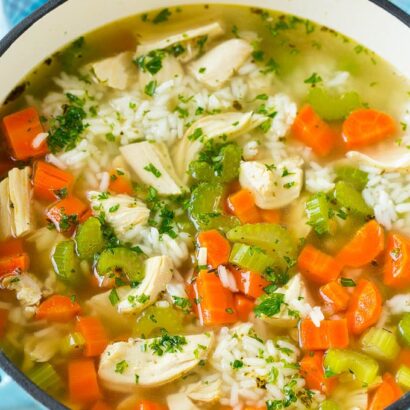 Mom’s Hearty Chicken and Rice Soup