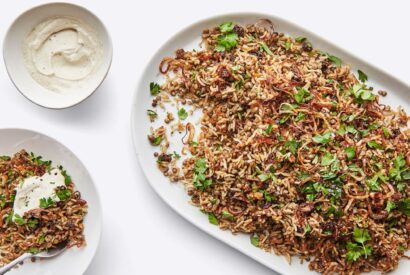 Thumbnail for Mujadara-inspired Lemony Lentils and Rice with Caramelized Onions