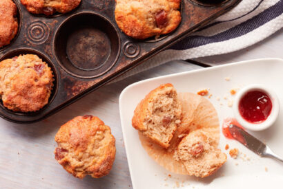 Thumbnail for Cinnamon-Rhubarb Muffins
