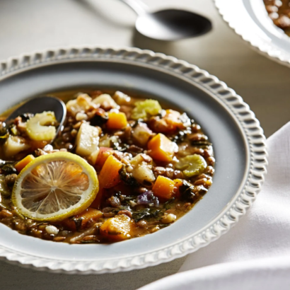Greek Lentil Soup with Lemon