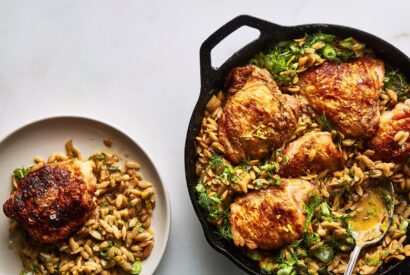 Thumbnail for One-Skillet Chicken With Buttery Orzo