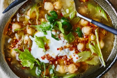 Thumbnail for Chickpea and Celery Soup With Chile-Garlic Oil