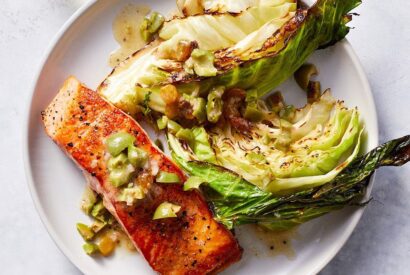 Thumbnail for Roasted Mustard Salmon with Cabbage and Carrots