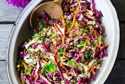 Thumbnail for Easy Crunchy Asian Slaw, with Asian Dressing