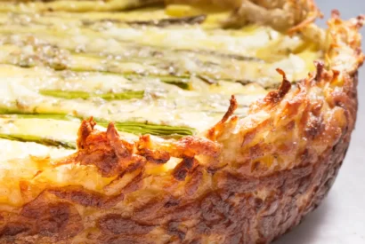 Thumbnail for Asparagus and Two-Cheese Quiche With Hash-Brown Crust