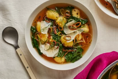 Thumbnail for Gnocchi Leek Soup with Greens