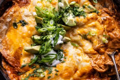 Thumbnail for Skillet Creamy Chipotle Chicken Enchiladas