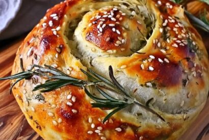 Thumbnail for Rustic No Knead Rosemary Garlic Bread