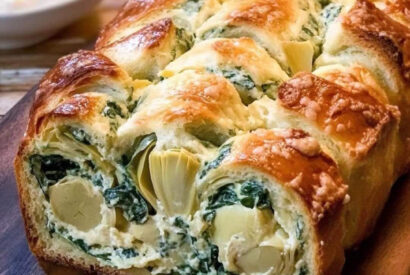 Thumbnail for Spinach Artichoke Dip Pull-Apart Christmas Bread