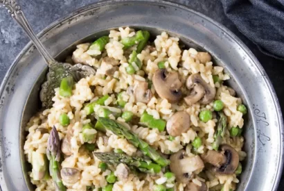 Thumbnail for Instant Pot Spring Risotto with Mushrooms & Asparagus