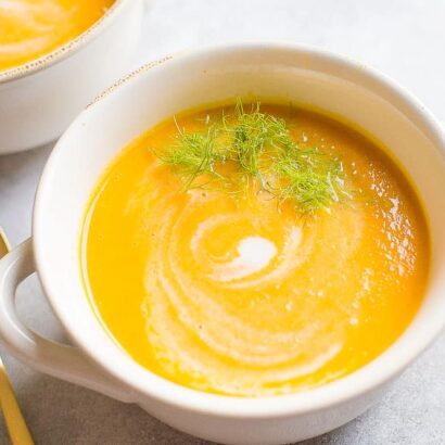 Cream of Carrot Soup with Coconut