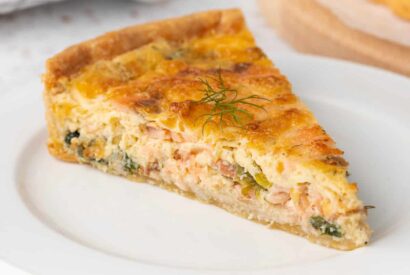 Thumbnail for Smoked Salmon Quiche with Dill