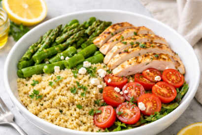 Thumbnail for Lemon Herb Chicken & Quinoa Spring Power Bowl