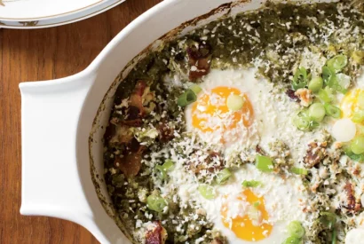 Thumbnail for Mexican-Style Eggs in Purgatory (Eggs in Green Purgatory)