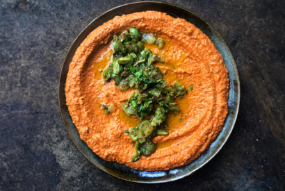Thumbnail for Roast red pepper dip with lemon and olive salsa