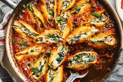 Thumbnail for Vegetarian Skillet Stuffed Shells