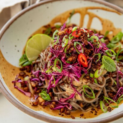 Sesame Chili Cold Soba Noodle Salad