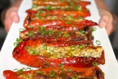 Thumbnail for Baked Greek Stuffed Peppers with Feta Cheese [Video]