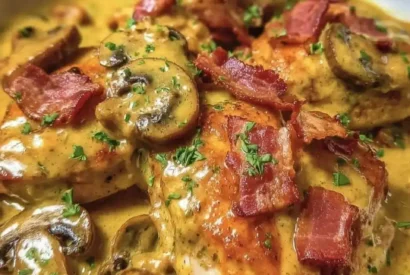 Thumbnail for Chicken with Mustard Sauce and Turkey Bacon
