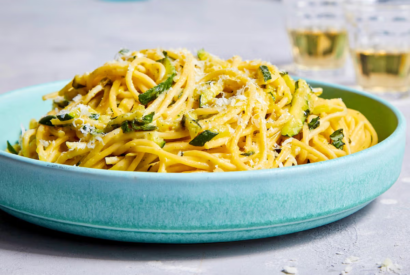 Thumbnail for Pasta with Pecorino-Zucchini Sauce and Basil