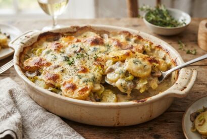Thumbnail for Stilton, Leek, Mushroom, and New Potato Bake